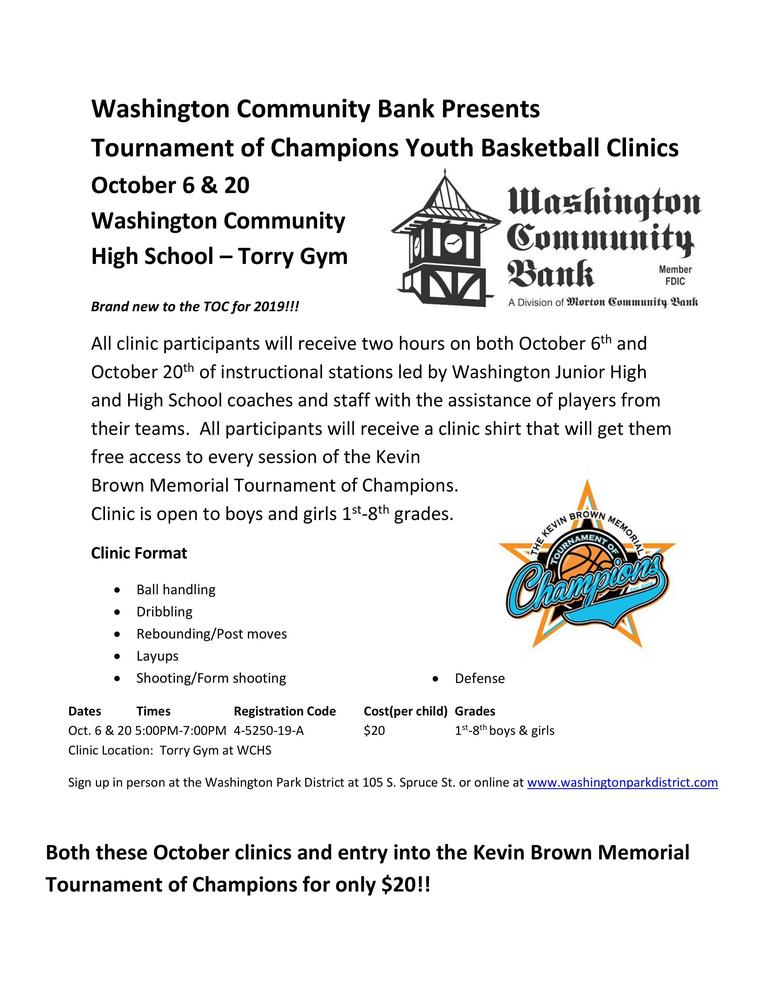 Tournament of Champions Youth Baskeball Clinics