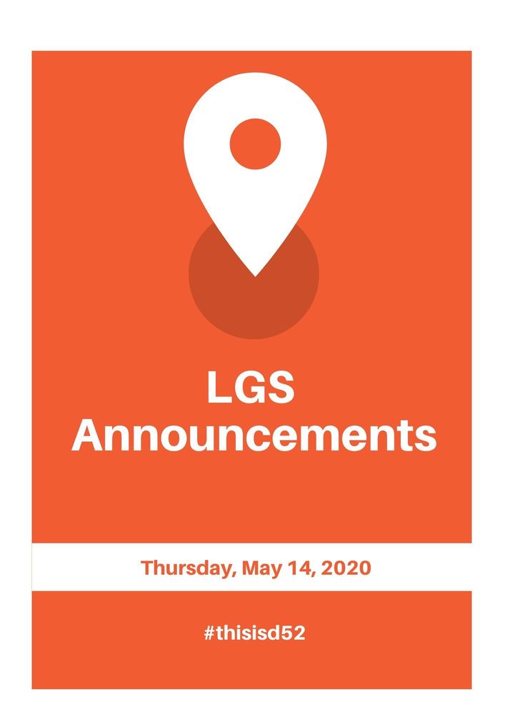Announcements 5.14.20