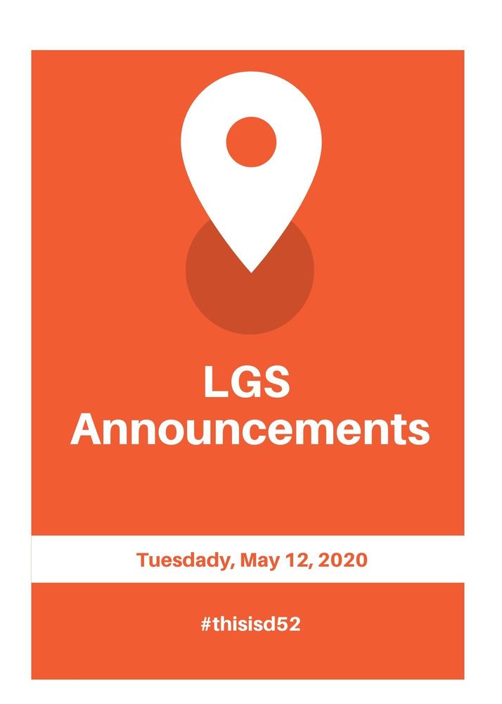 Announcements 5.12.20