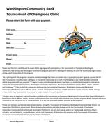Tournament of Champions Youth Basketball Clinics Sign Up Form
